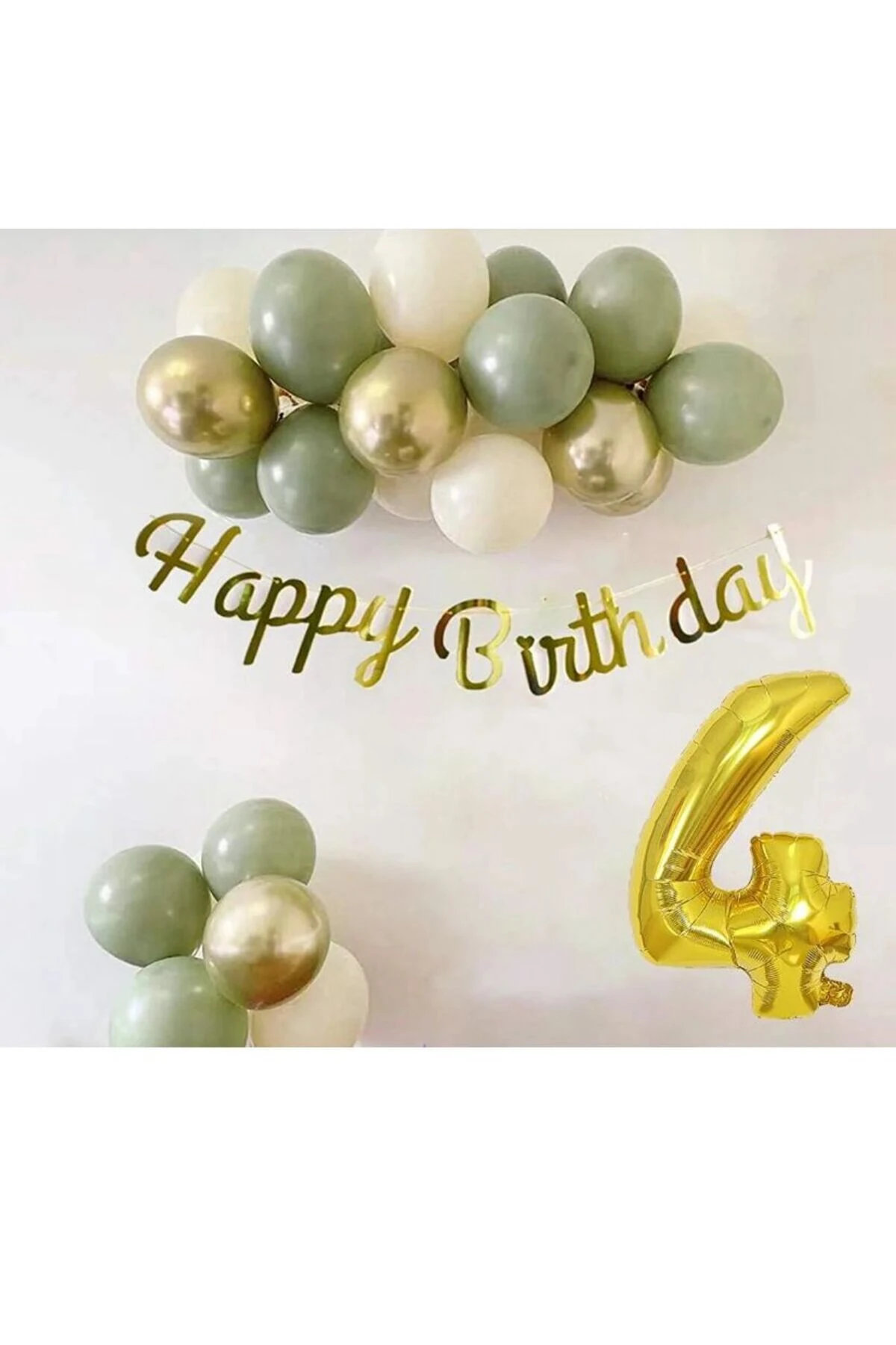 4 yaş küf yeşili denizkumu krom gold balonseti