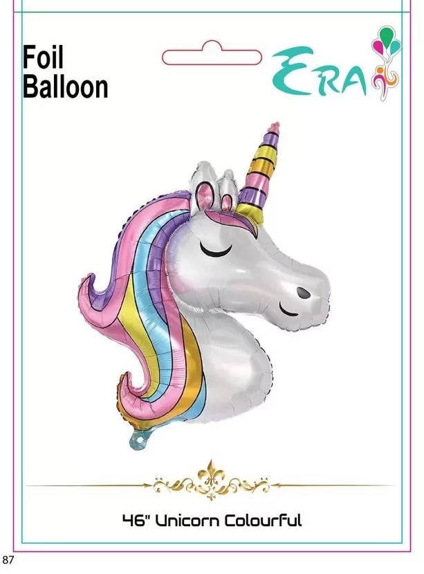 Folyo Balon Era Çin 46" Unıcorn Colourful