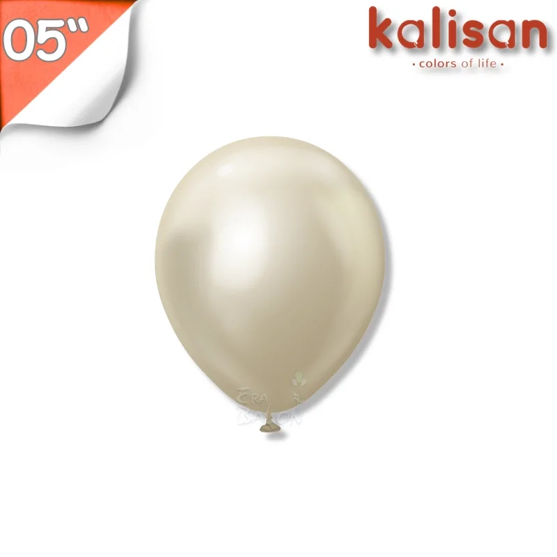 Krom 05" Balon Kalisan 100'lü Beyaz Altın (White Gold)