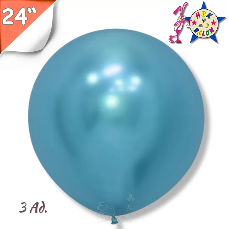 Krom 24" Hbk Balon Mavi 3'lü Paket