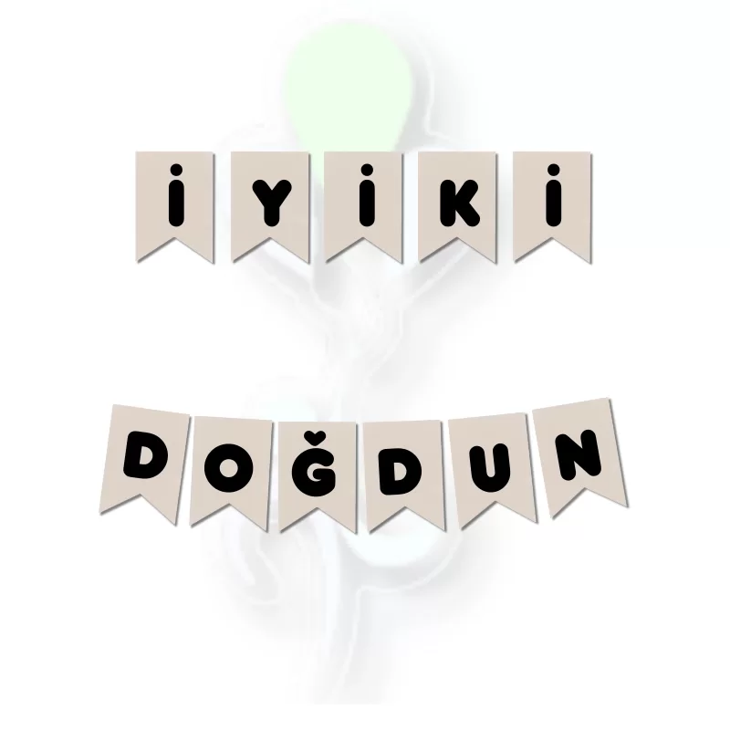 Banner Era Deniz Kumu-Siyah İyi Ki Doğdun