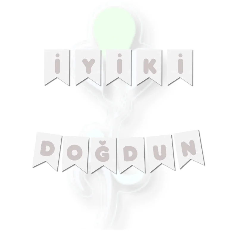 Banner Era Beyaz-Gümüş İyi Ki Doğdun