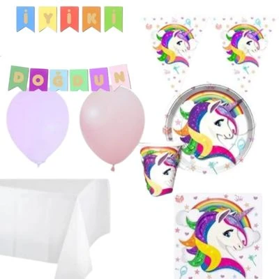 Unıcorn Balon Set 24 Kişilik