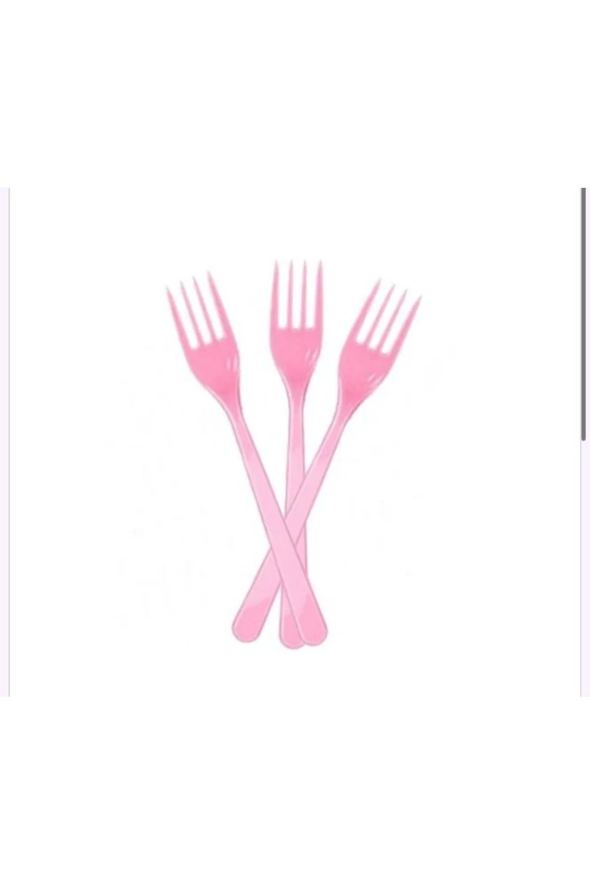 PEMBE PLASTİK ÇATAL 25 Lİ