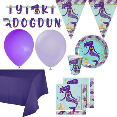 Denizkızı Balon Set 16 Kişilik
