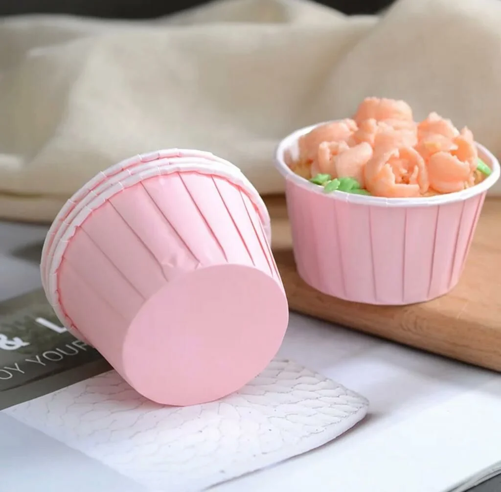 Mavi Muffin Kek Kalıbı 24 Adet - Pembe