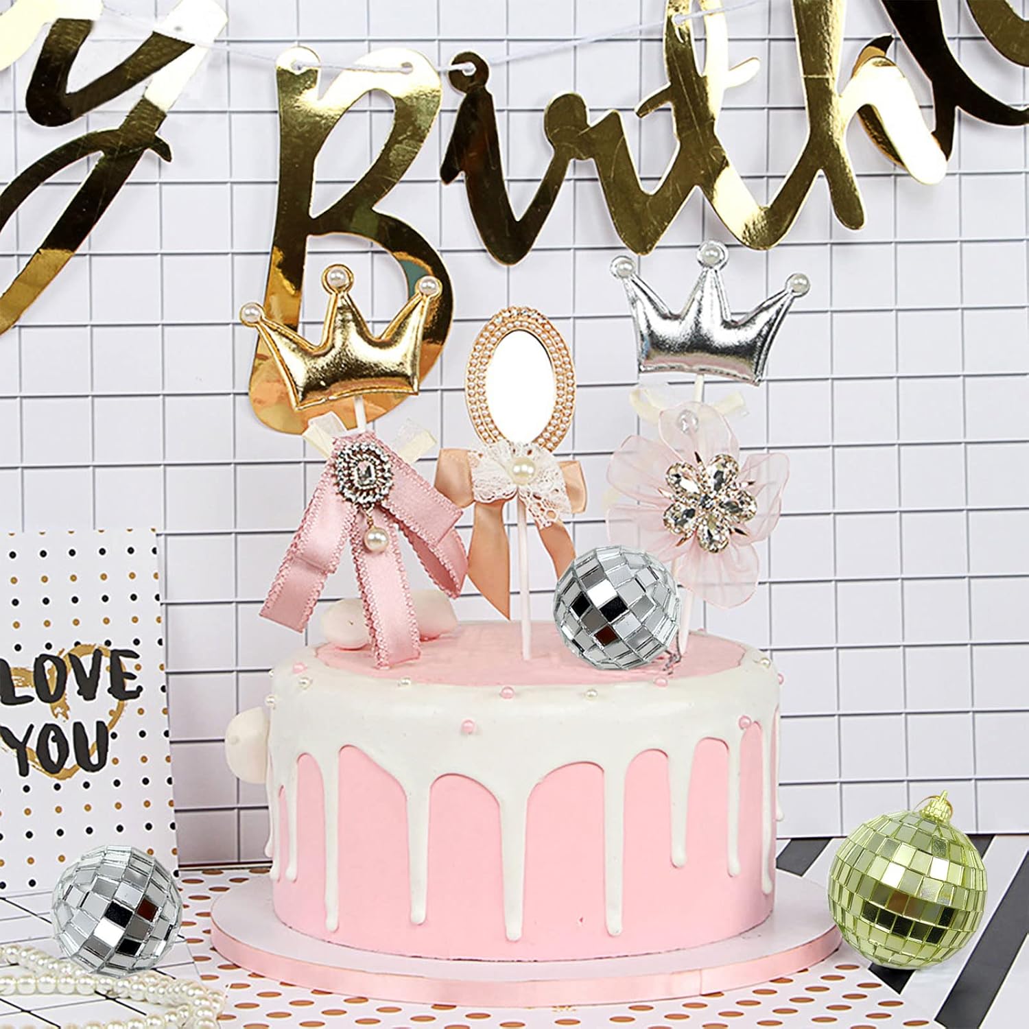 Disko Topu Ayna Gümüş 5 Cm 6'lı