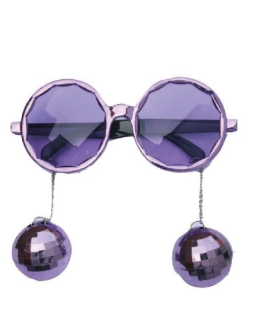 Gözlük Disko Topu Mor