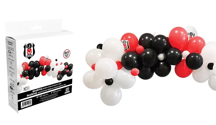 Balon Dekorasyon Seti Asorti 70'li Beşiktaş