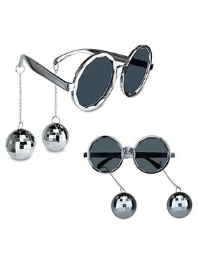 Gözlük Disko Topu Gümüş