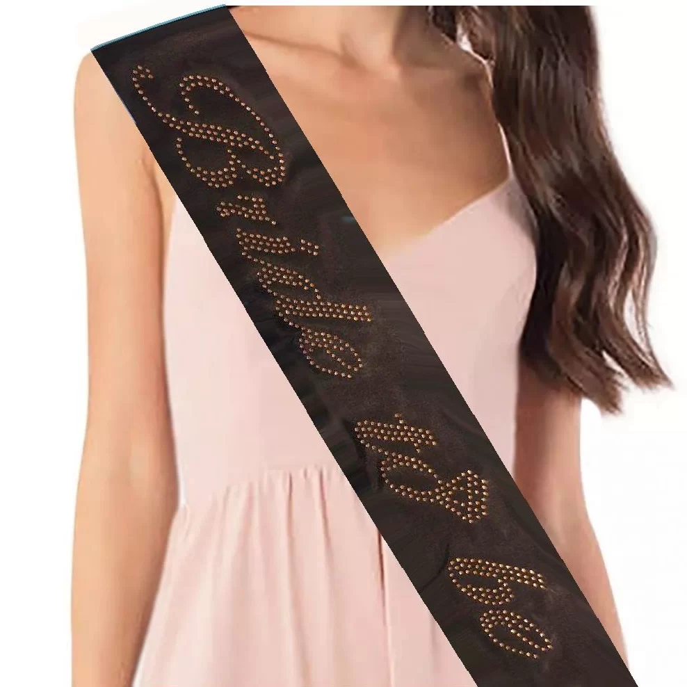 Kuşak Taşlı Brıde To Be Siyah-Altın