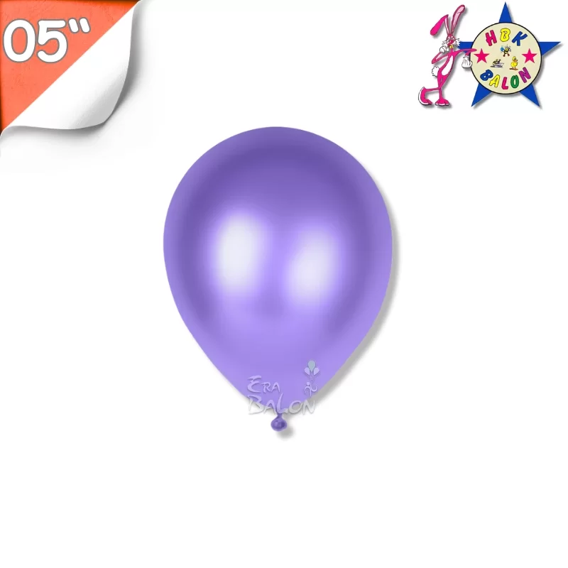 Metalik 05" Balon Hbk Mor