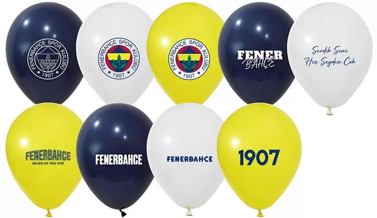 Hazır Baskı Lisanslı Balon Fenerbahçe 50'Li