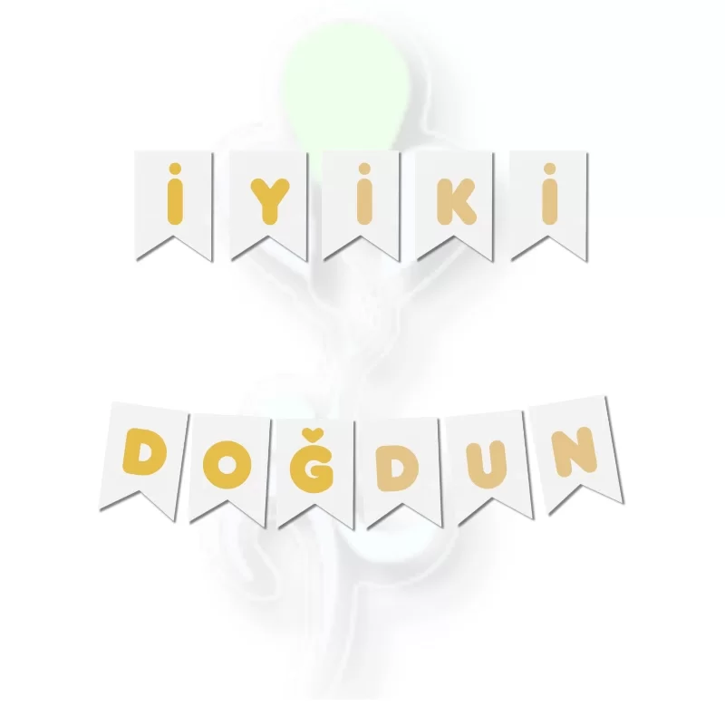 Banner Era Beyaz-Altın İyi Ki Doğdun