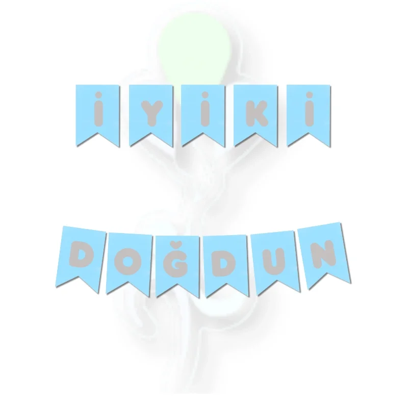 Banner Mavi-Gümüş İyi Ki Doğdun