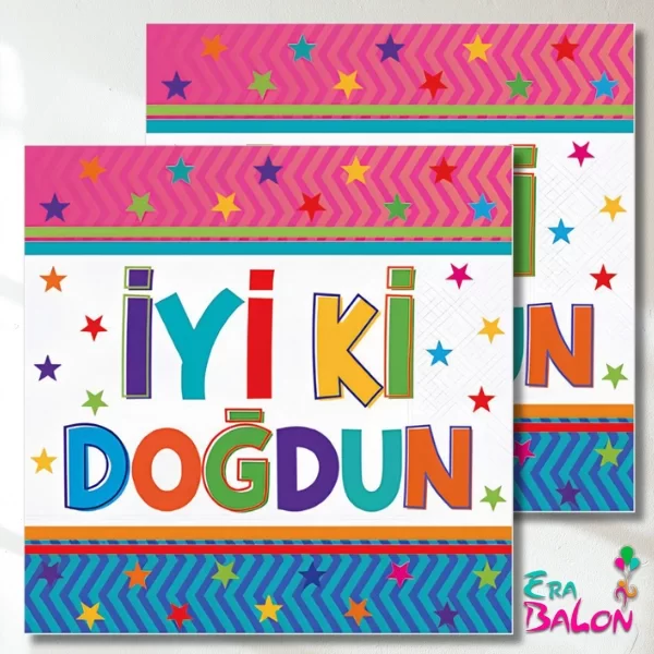 Peçete Funstar İyi Ki Doğdun Baskılı 16'lı