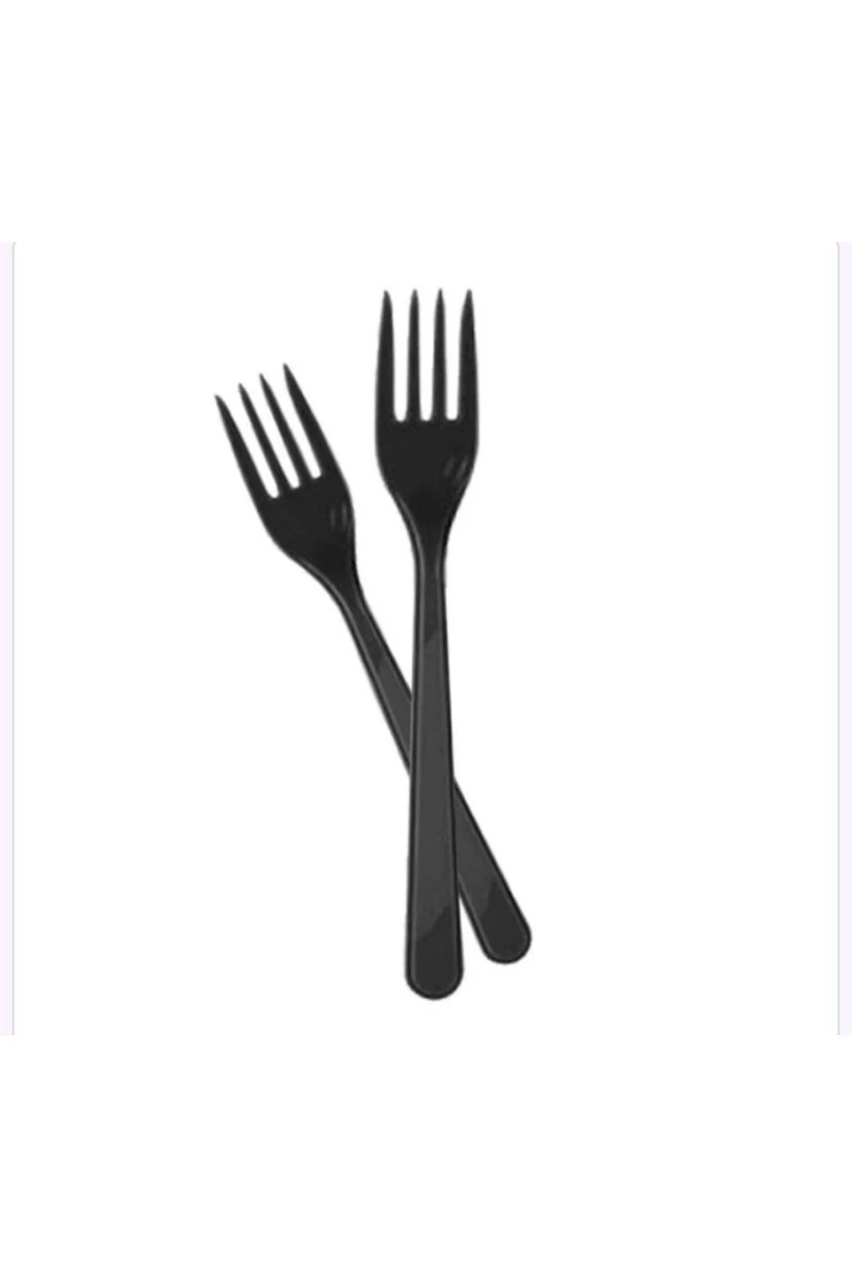 SİYAH PLASTİK ÇATAL 25 Lİ