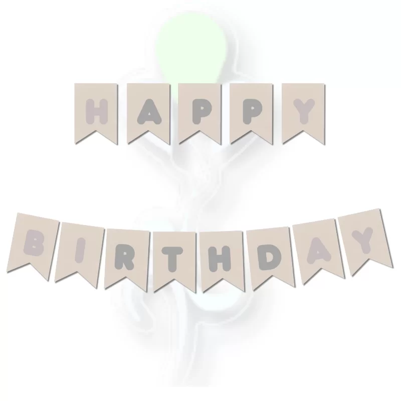 Banner Era Deniz Kumu-Gümüş Happy Bırthday