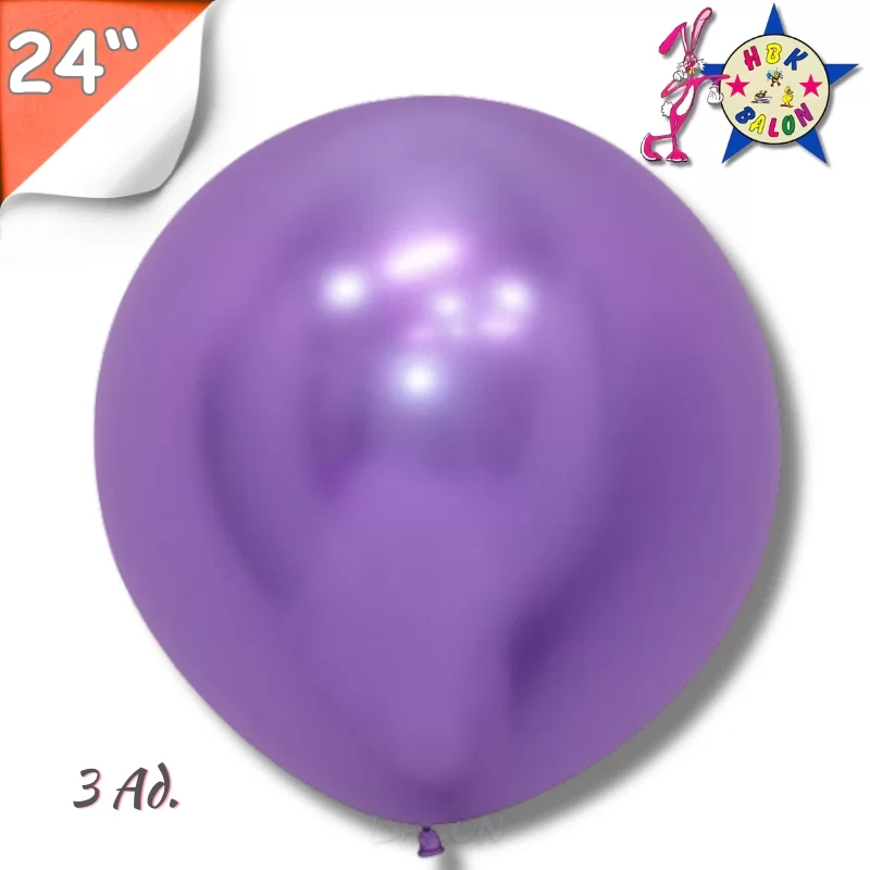 Krom 24" Hbk Balon Mor 3'lü Paket