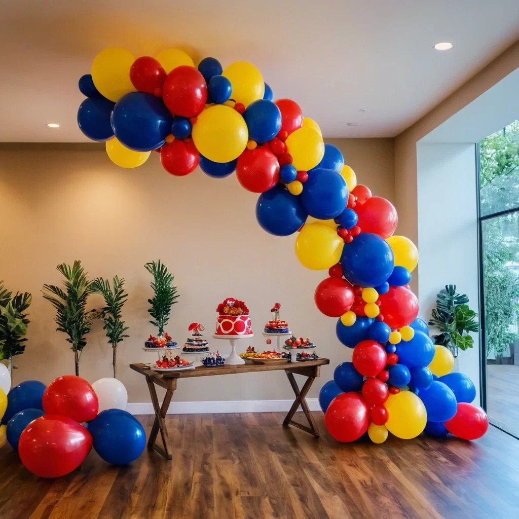 Rengarenk Zincir Balon Seti 100 adet balon