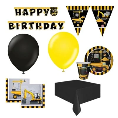 İnşaat Doğum Günü Seti 16 Kişilik