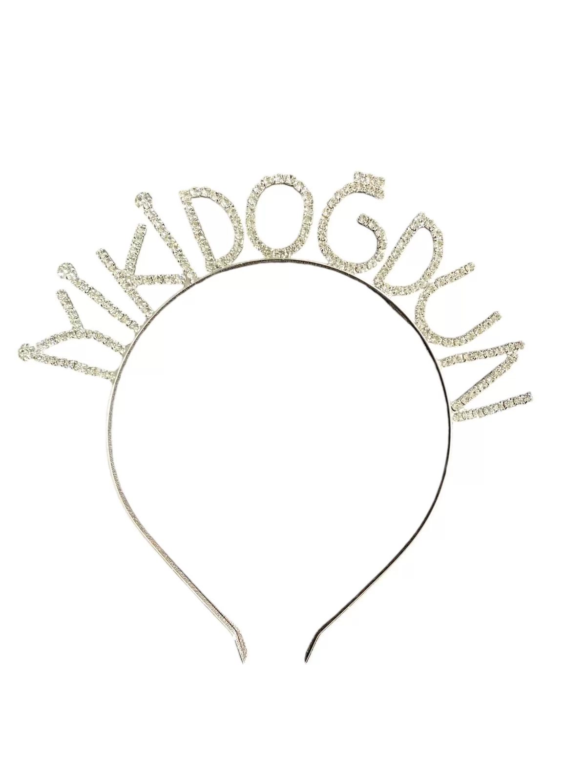 Taç Alt-Üst Metal Taşlı İyiki Doğdun Gümüş