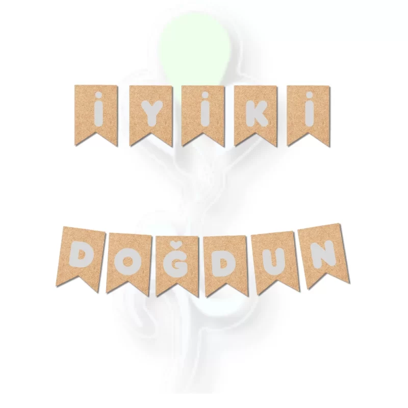 Banner Kraft-Gümüş İyi Ki Doğdun