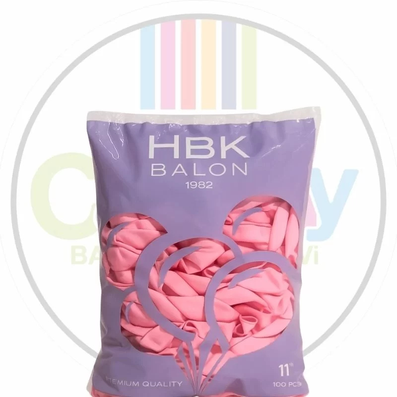 HBK PASTEL 11" ŞEKER PEMBE BALON 100 ADET