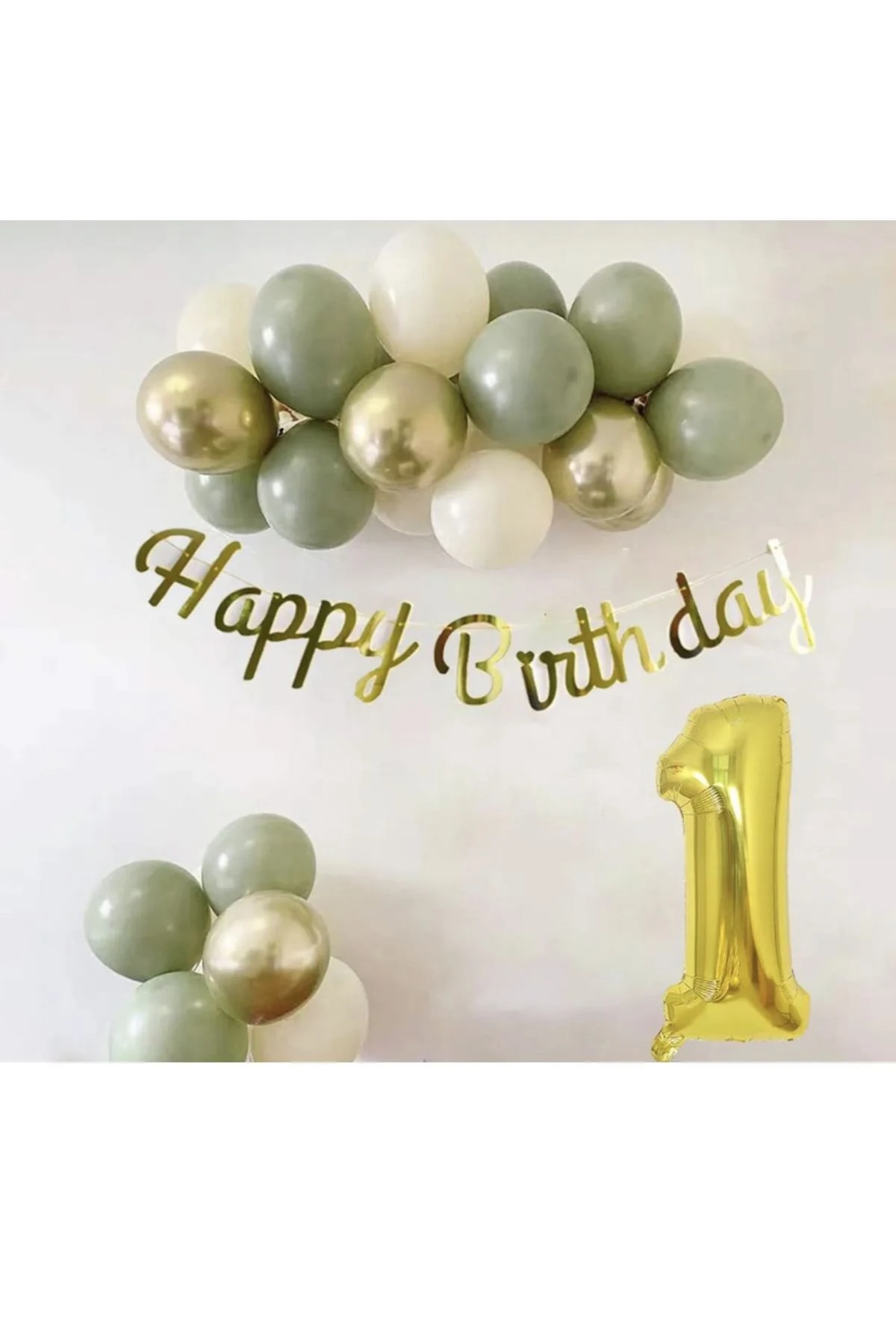 1 yaş küf yeşili denizkumu krom gold balonseti
