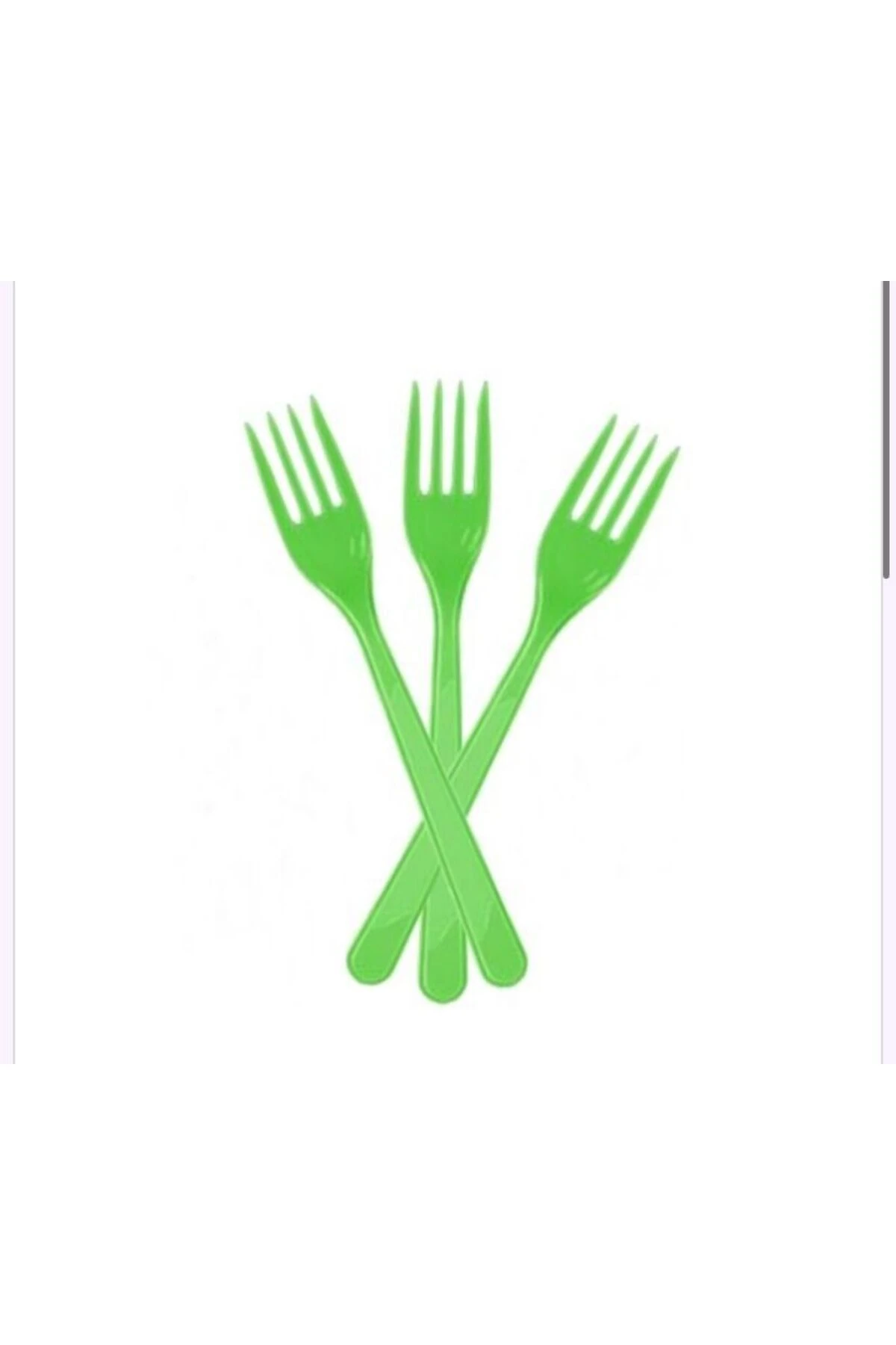 YEŞİL PLASTİK ÇATAL 25 Lİ