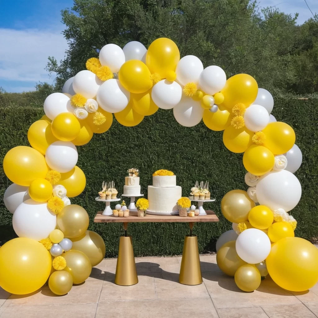 Golden Sunshine (Altın Güneş) Zincir Balon Seti 100 adet balon