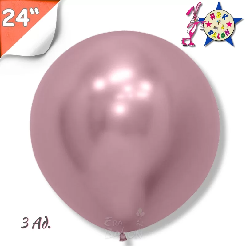 Krom 24" Hbk Balon Pembe 3'lü Paket