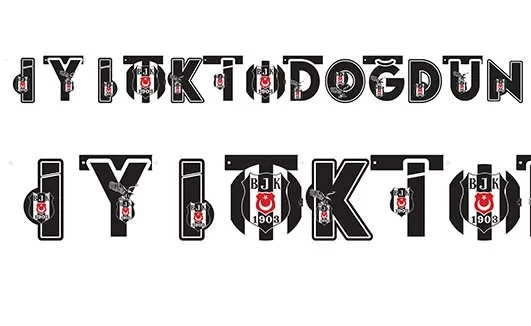 Banner Lisanslı İyi Ki Doğdun Beşiktaş