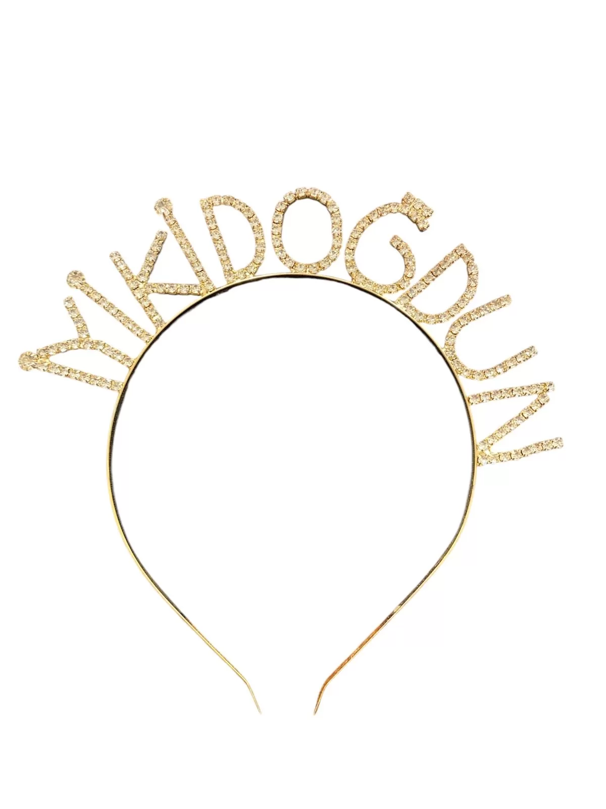 Taç Alt-Üst Metal Taşlı İyiki Doğdun Altın