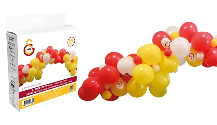 Balon Dekorasyon Seti Asorti 70'li Galatasaray