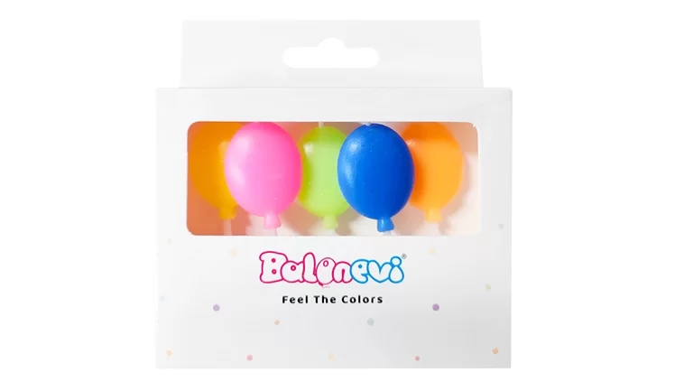 Balonevi BALON ŞEKİLLİ PASTEL MUM 5'Lİ