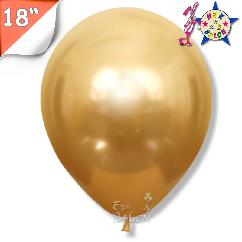 Krom 18" Hbk Balon Altın 10'lu
