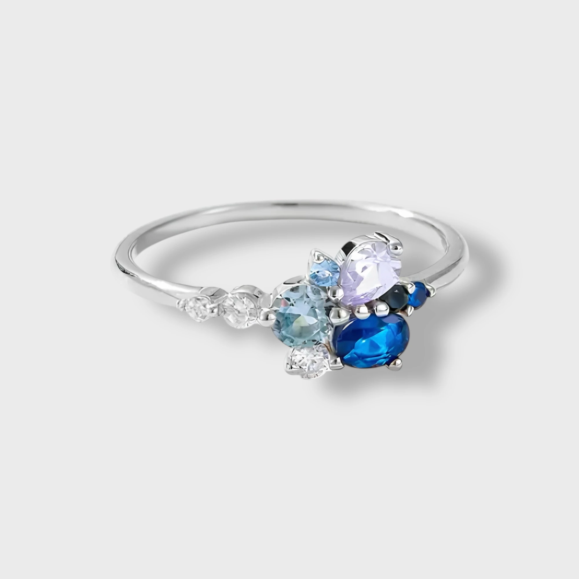 Mavi Pırıltı Yüzük