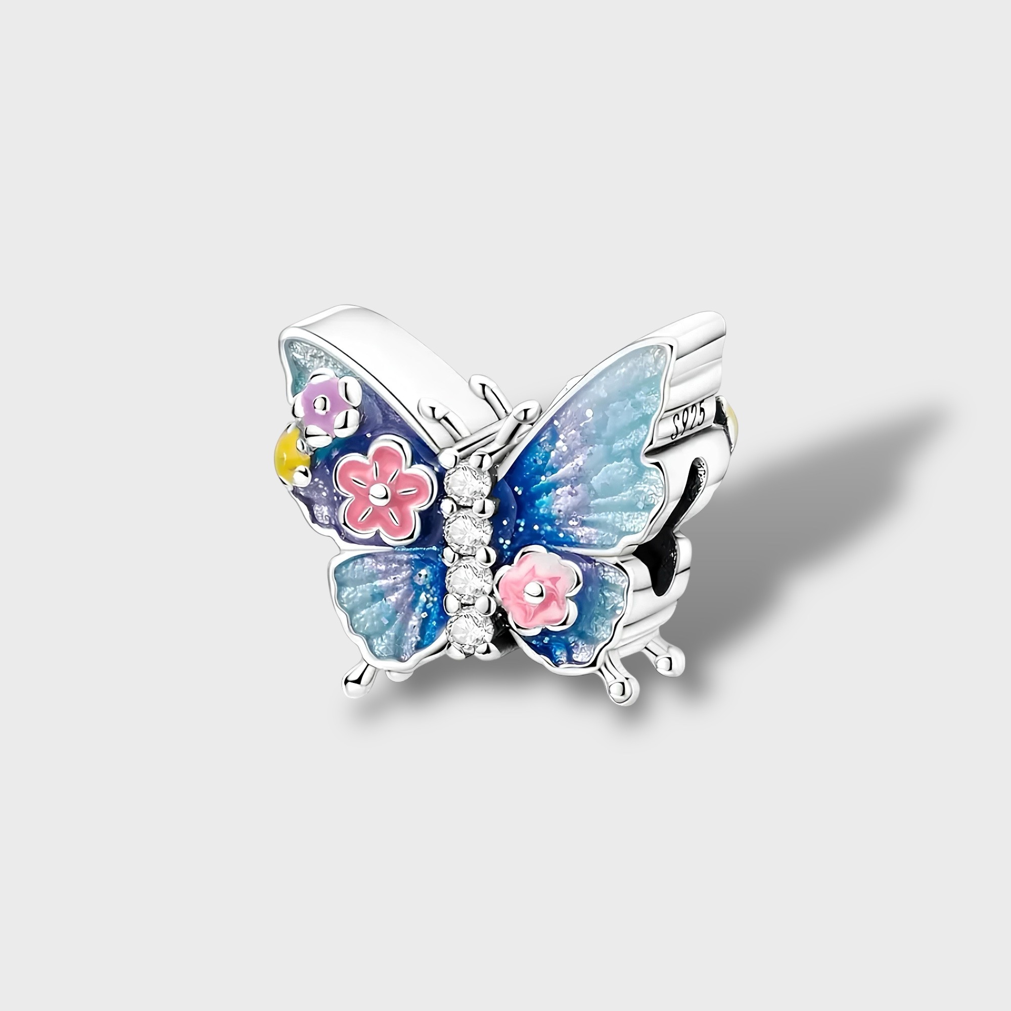 Çiçekli Kelebek Charm