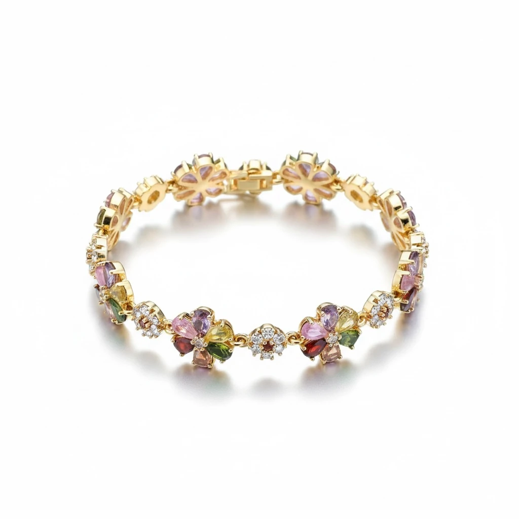 Renkli Çiçekler Bileklik