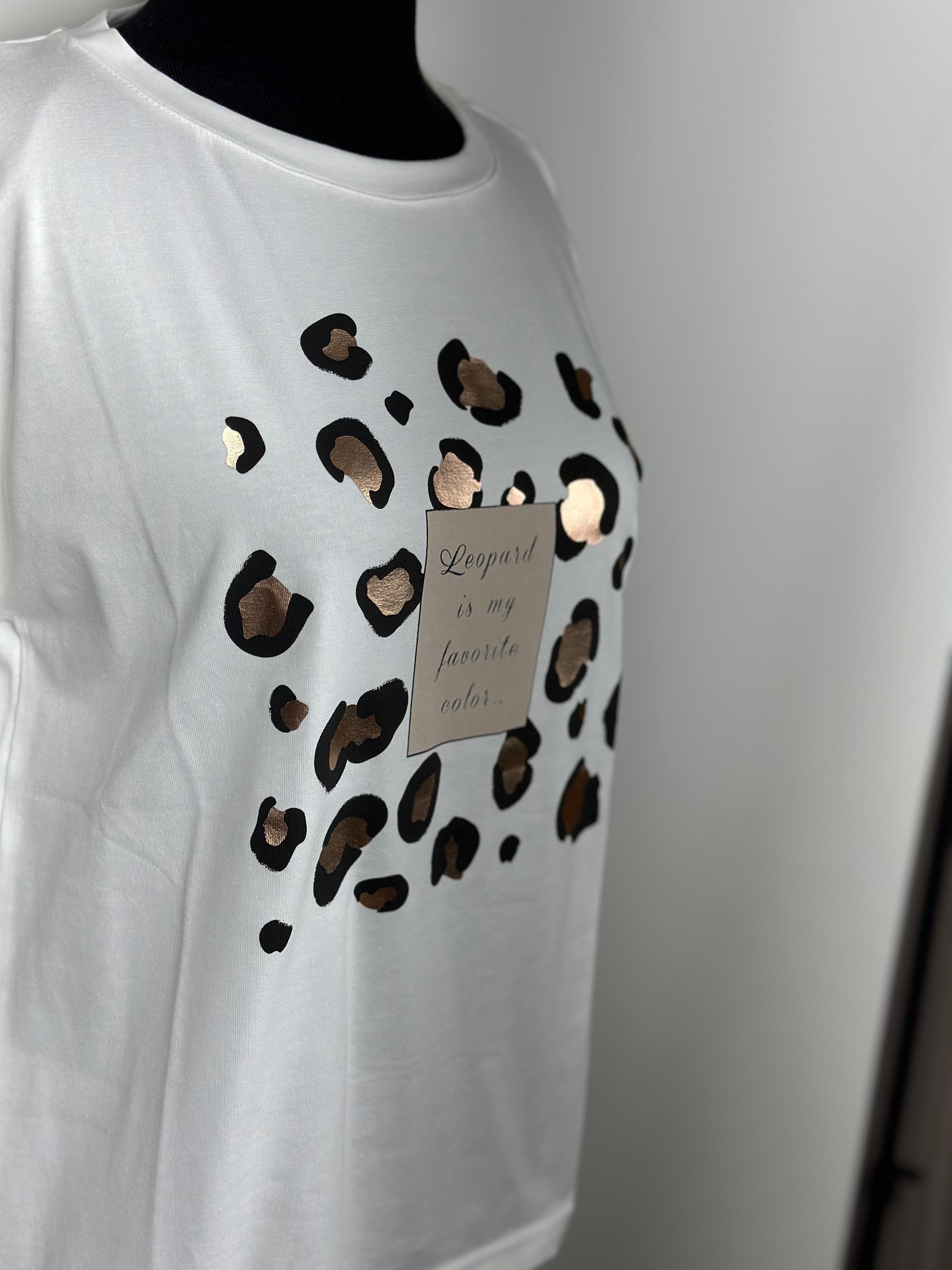 EKRU LEOPARLI TSHİRT