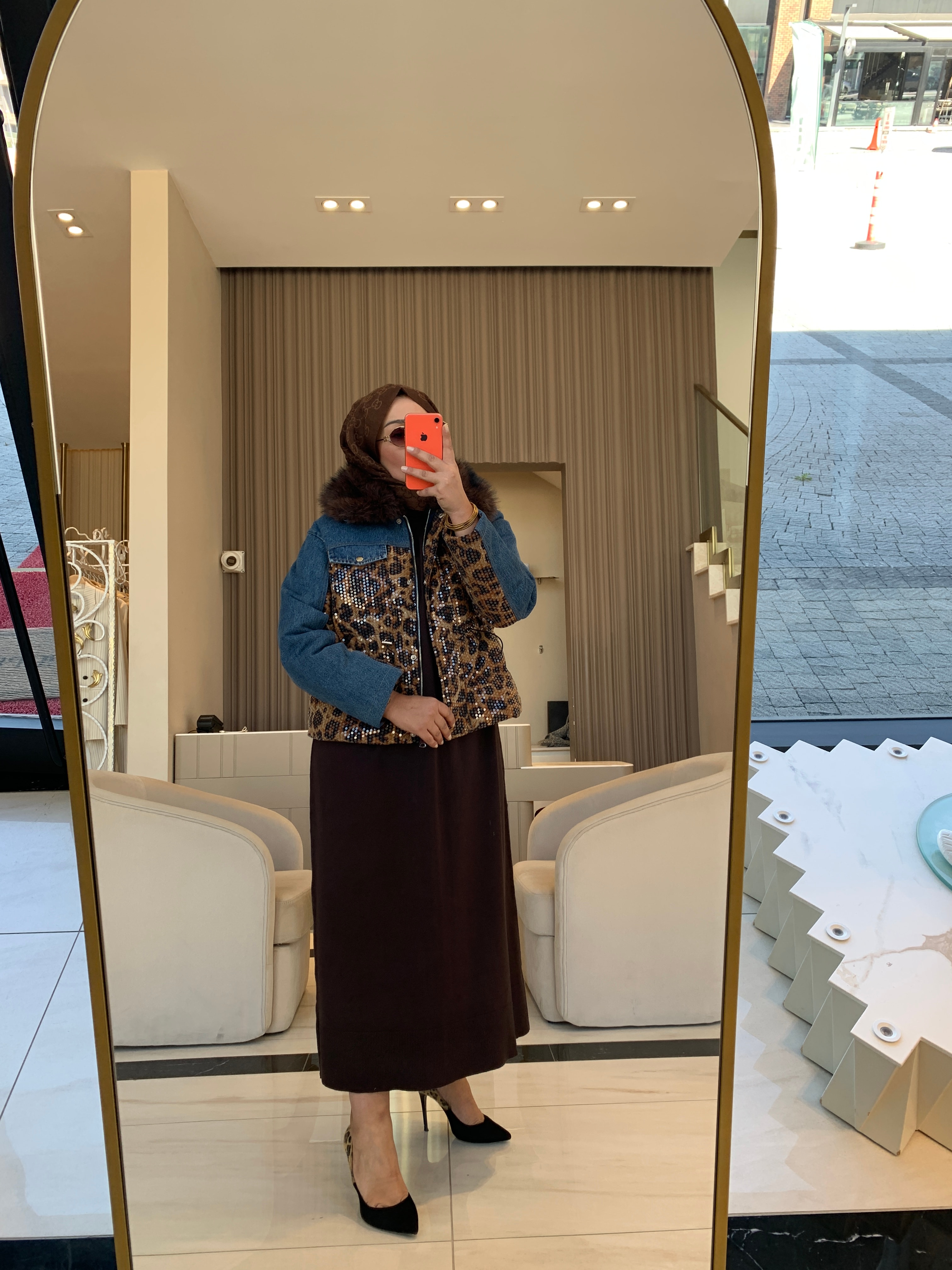 KÜRK DETAYLI LEOPAR MONT