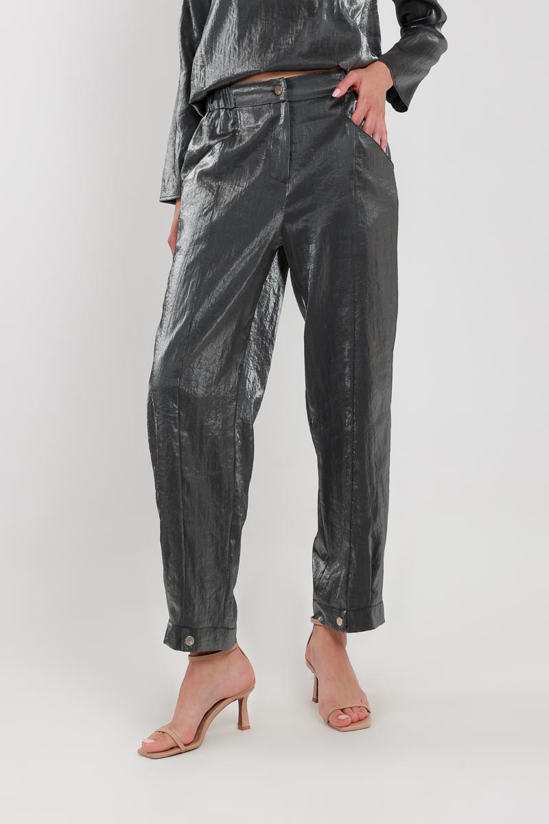 PAÇA DETAYLI ANTRASİT RENK PANTOLON