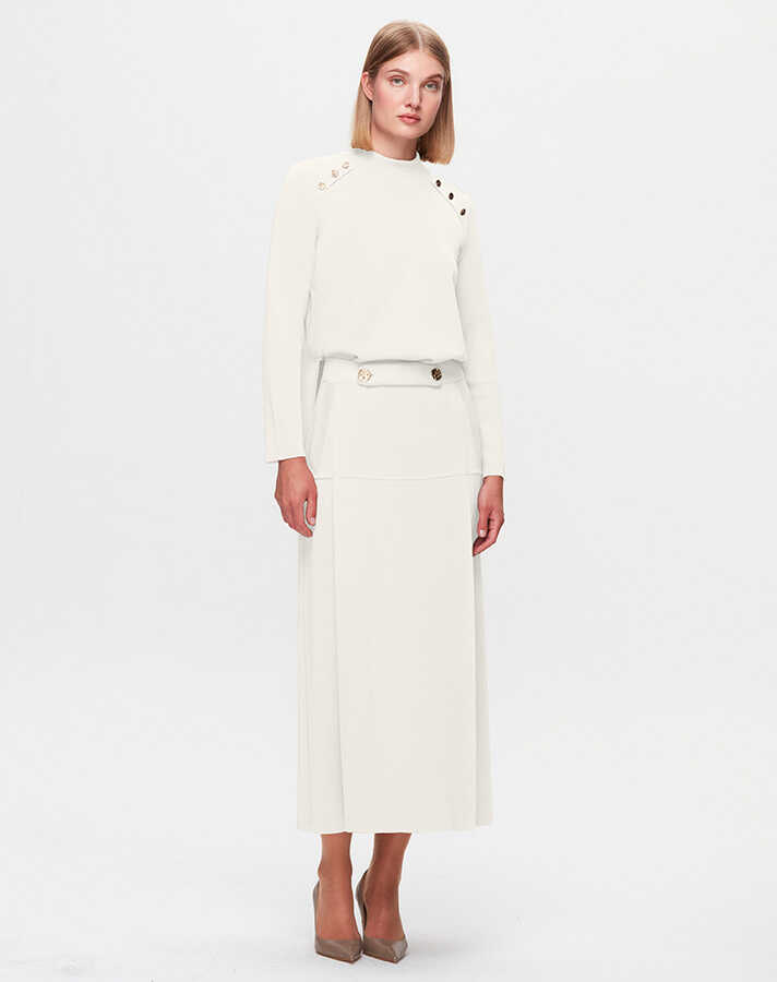 MİSS DALİDA DÜĞME DETAYLI TRİKO ETEK