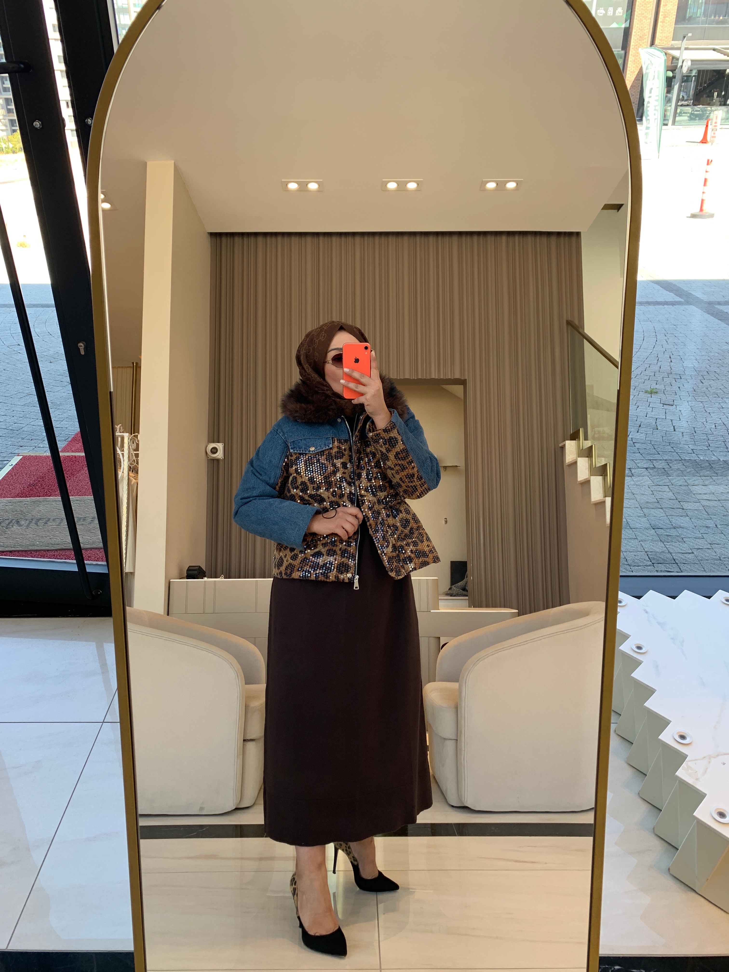 KÜRK DETAYLI LEOPAR MONT