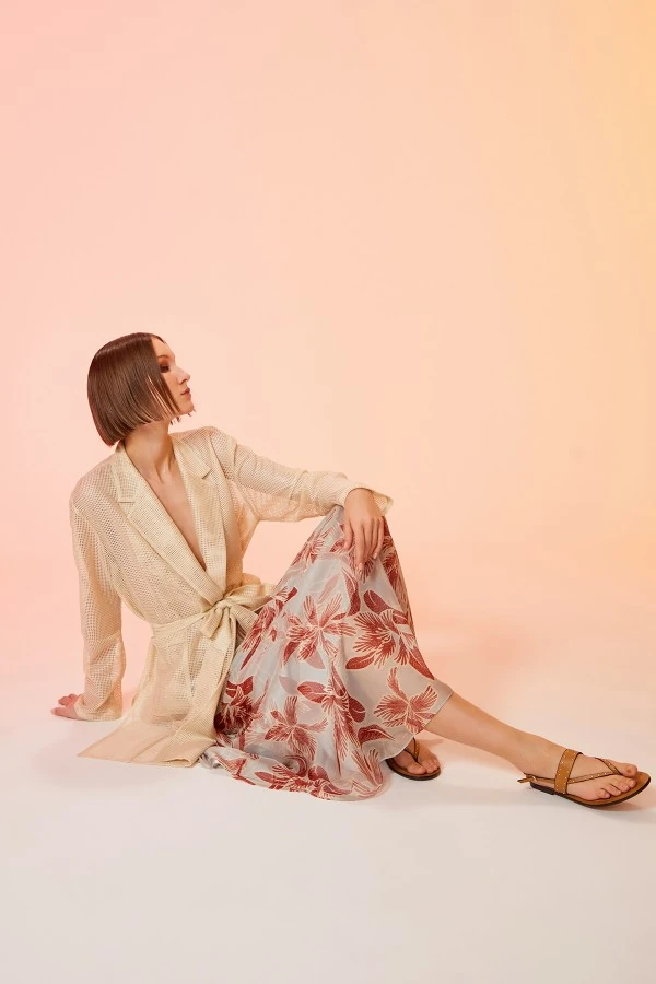 KUŞAKLI FİLE CEKET