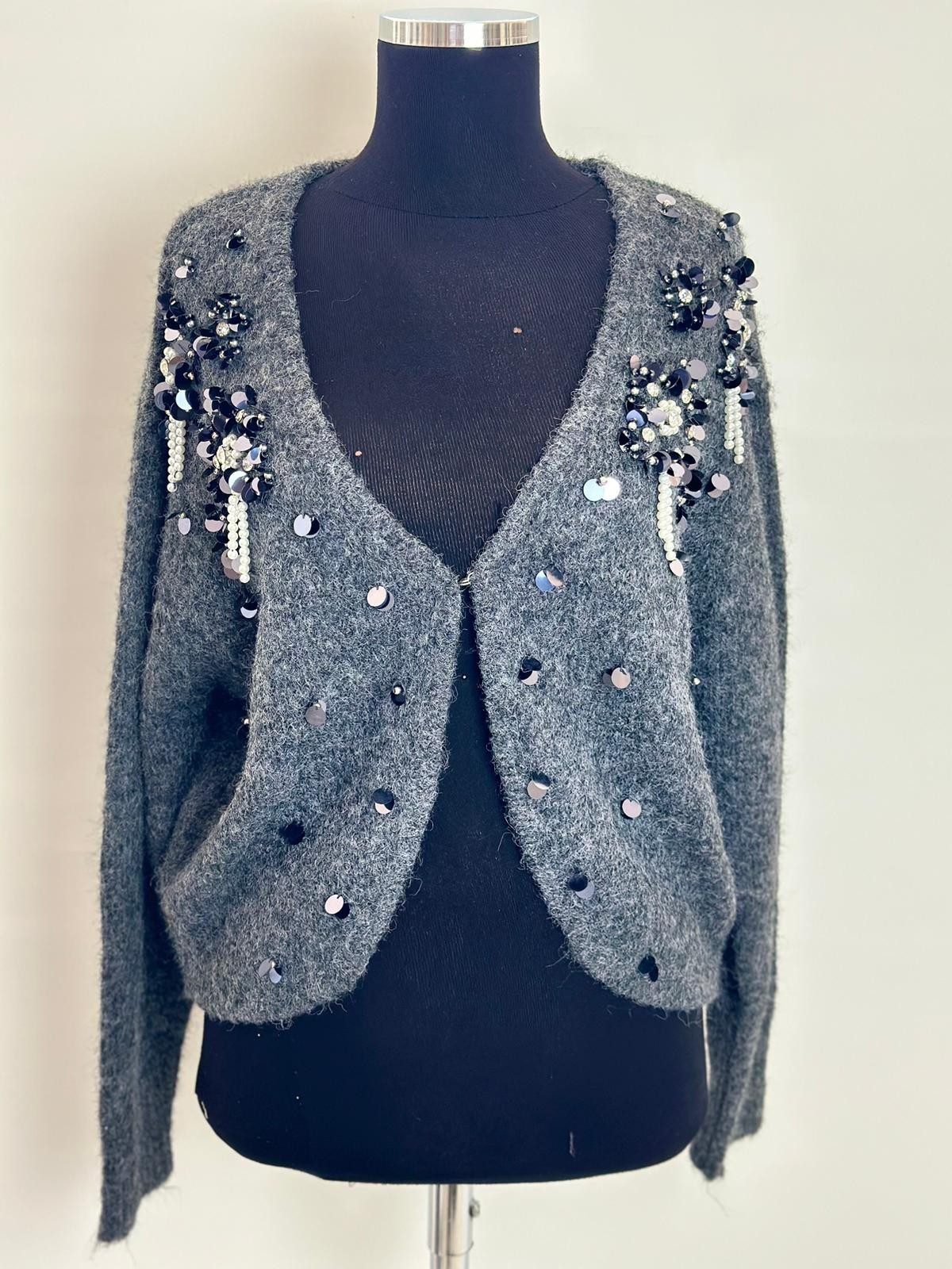 ANTRASİT PULLU HIRKA