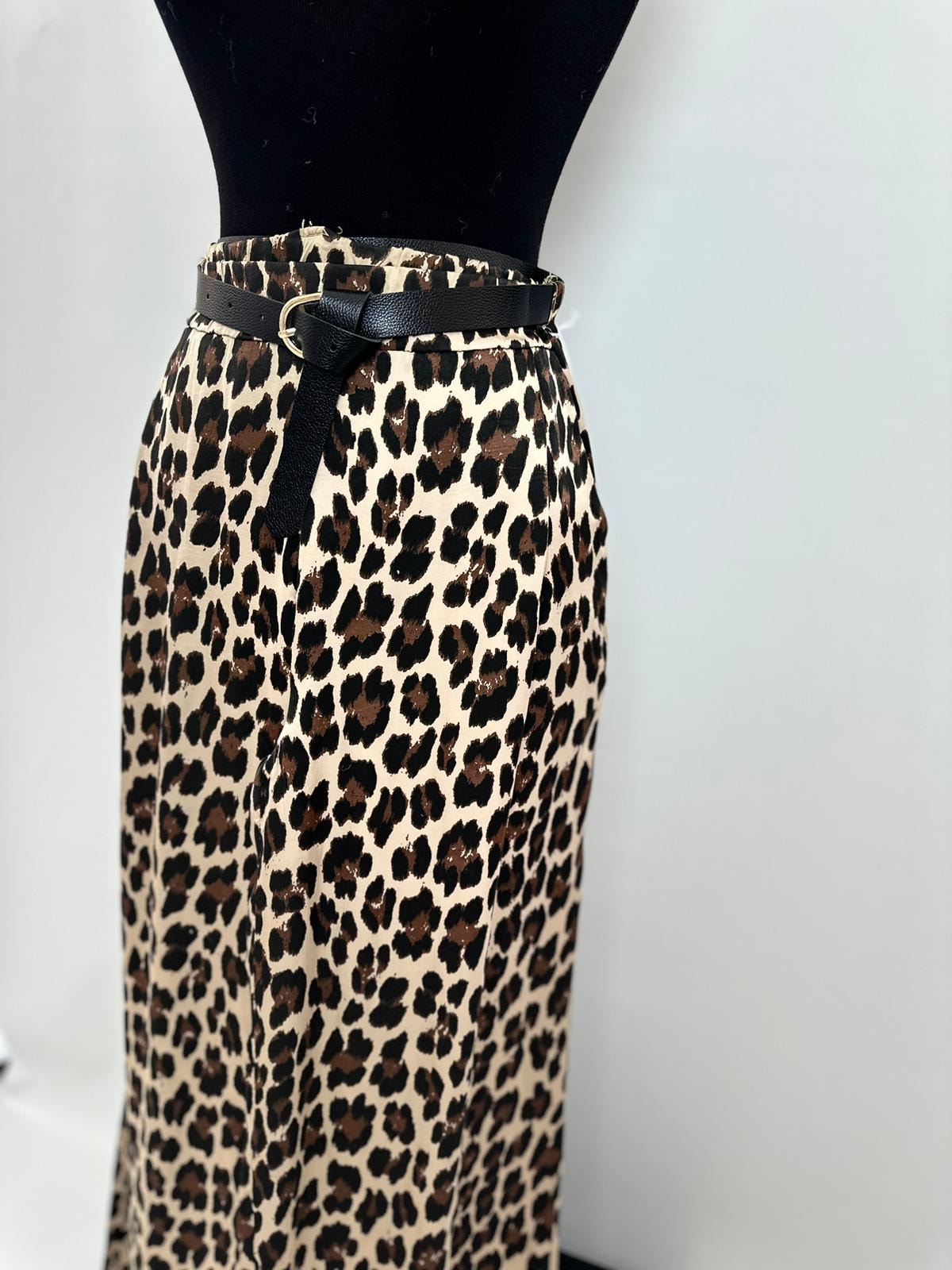 LEOPAR DESENLİ İPEK PANTOLON
