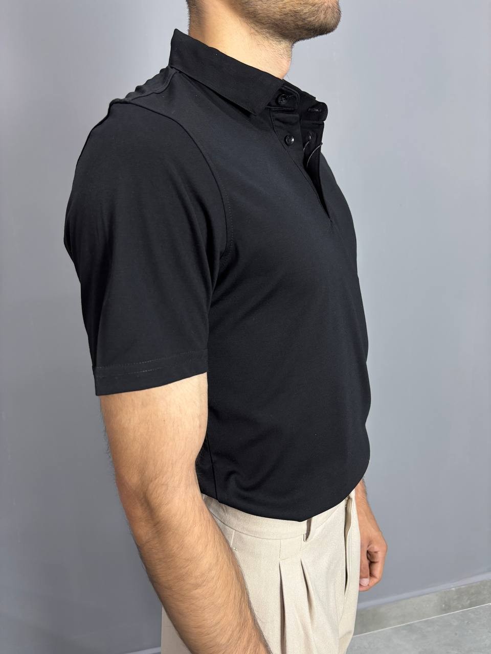 Siyah Polo Yaka T-Shirt