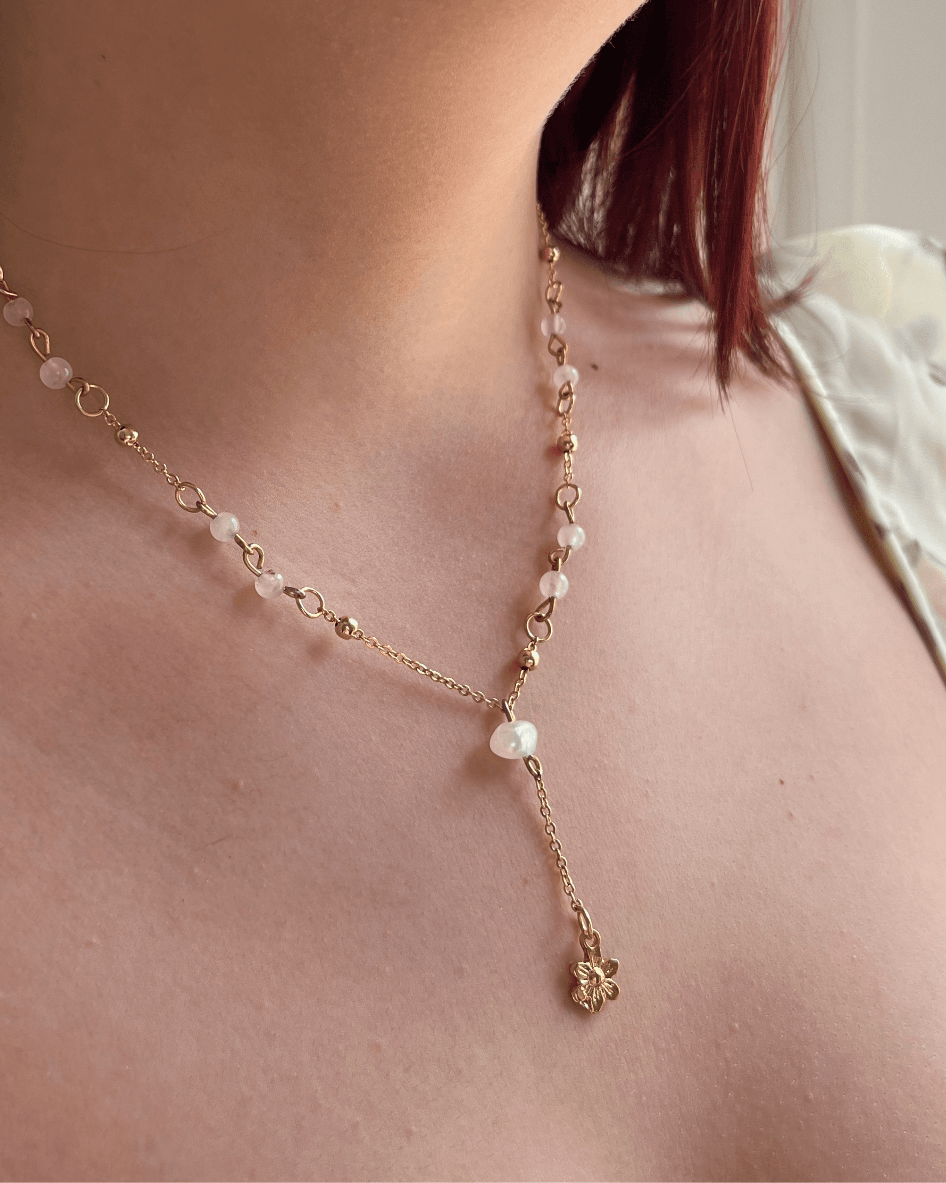 Flower Dangle Necklace